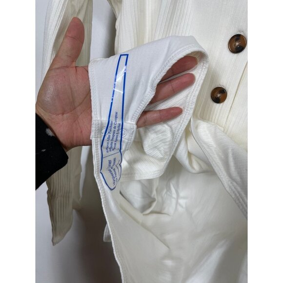 Good American Long Sleeve Button Up Bodysuit Size 5 - Picture 8 of 8